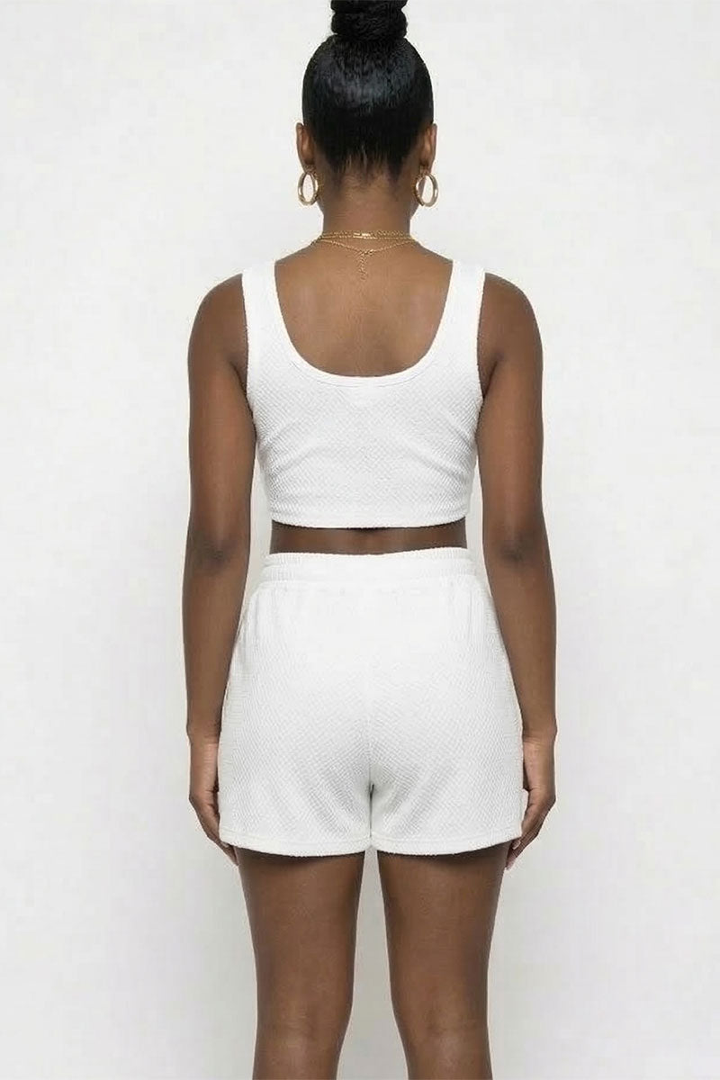 Crop Tank Top and Shorts Set