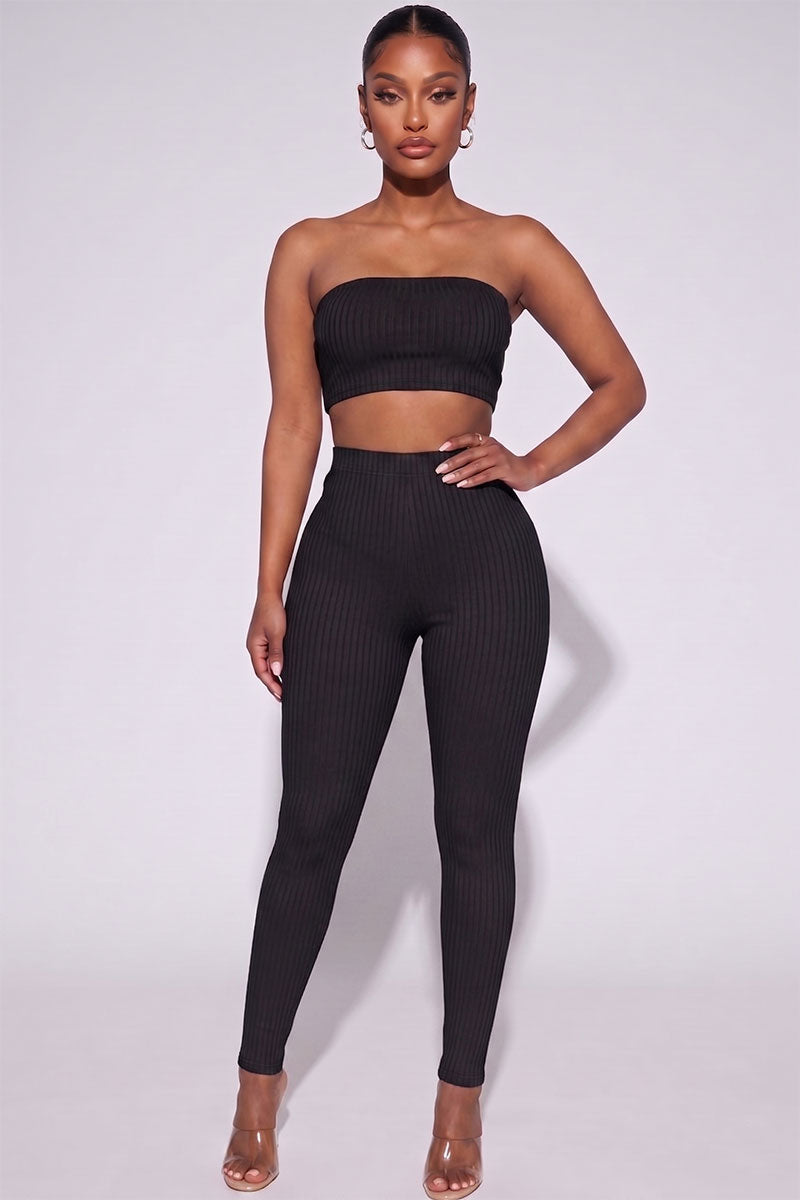 Ribbed Tube Top & Leggings Set – Wholesale Capella Apparel