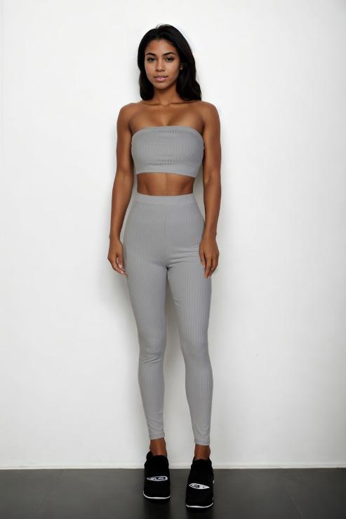 Ribbed Tube Top & Leggings Set - Capella Apparel