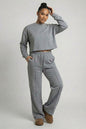 Essential Cropped Top and Seam Detail Patch Pocket Pants Two-Piece Set
