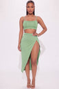 Crop Cami & Split Thigh Maxi Skirt Set