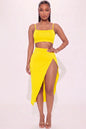 Crop Cami & Split Thigh Maxi Skirt Set