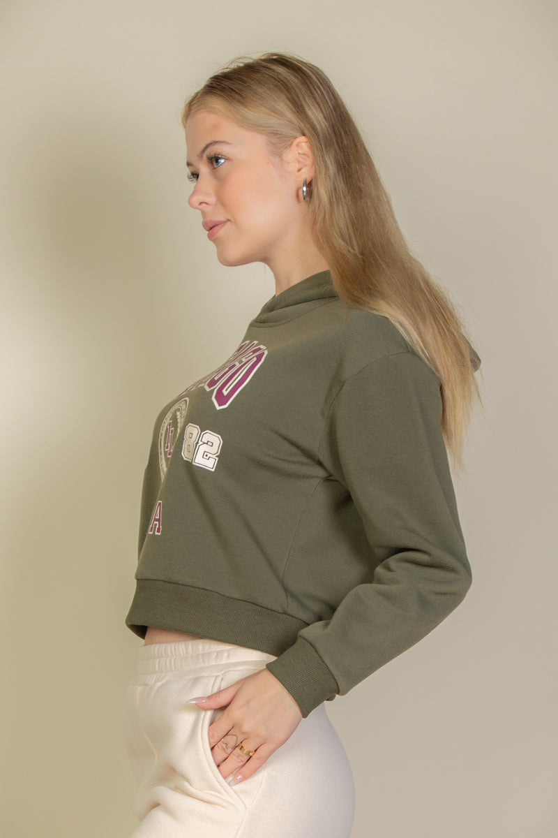 Graphic Drop Shoulder Pull Over Hoodie - Capella Apparel