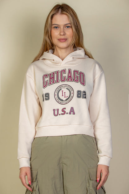 Graphic Drop Shoulder Pull Over Hoodie - Capella Apparel