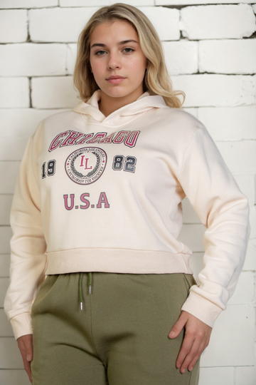 Plus Size Graphic Drop Shoulder Pull Over Hoodie - Capella Apparel