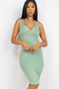 Split Neck Tank Mini Bodycon Dress (CAPELLA) - Capella Apparel