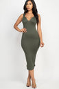 Split Neck Tank Midi Dress - Wholesale Capella Apparel