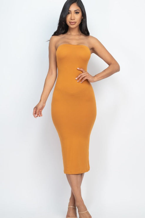 Tube Bodycon Midi Dress - Wholesale Capella Apparel