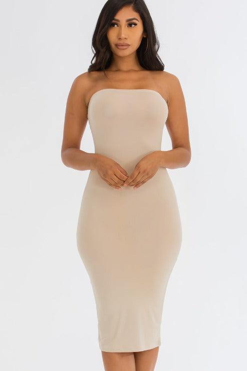 Tube Bodycon Midi Dress - Wholesale Capella Apparel