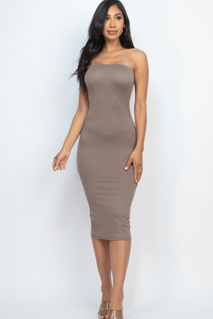 Tube Bodycon Midi Dress - Wholesale Capella Apparel