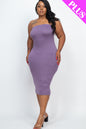 Plus Size Tube Bodycon Midi Dress - Wholesale Capella Apparel