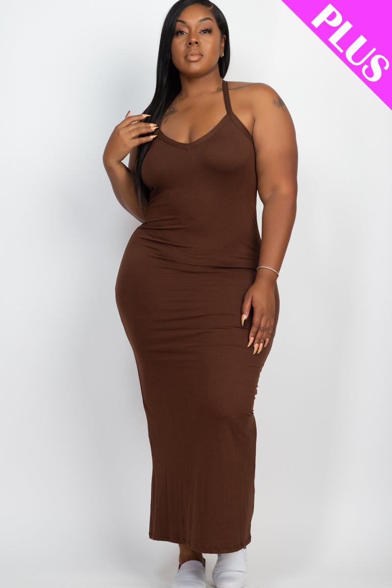 Plus Size Racer Back Maxi Dress (CAPELLA) - Capella Apparel