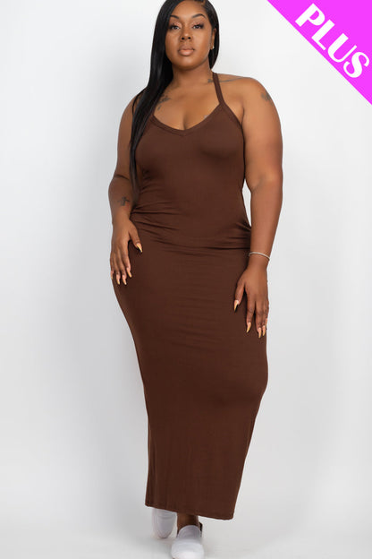 Plus Size Racer Back Maxi Dress (CAPELLA) - Capella Apparel