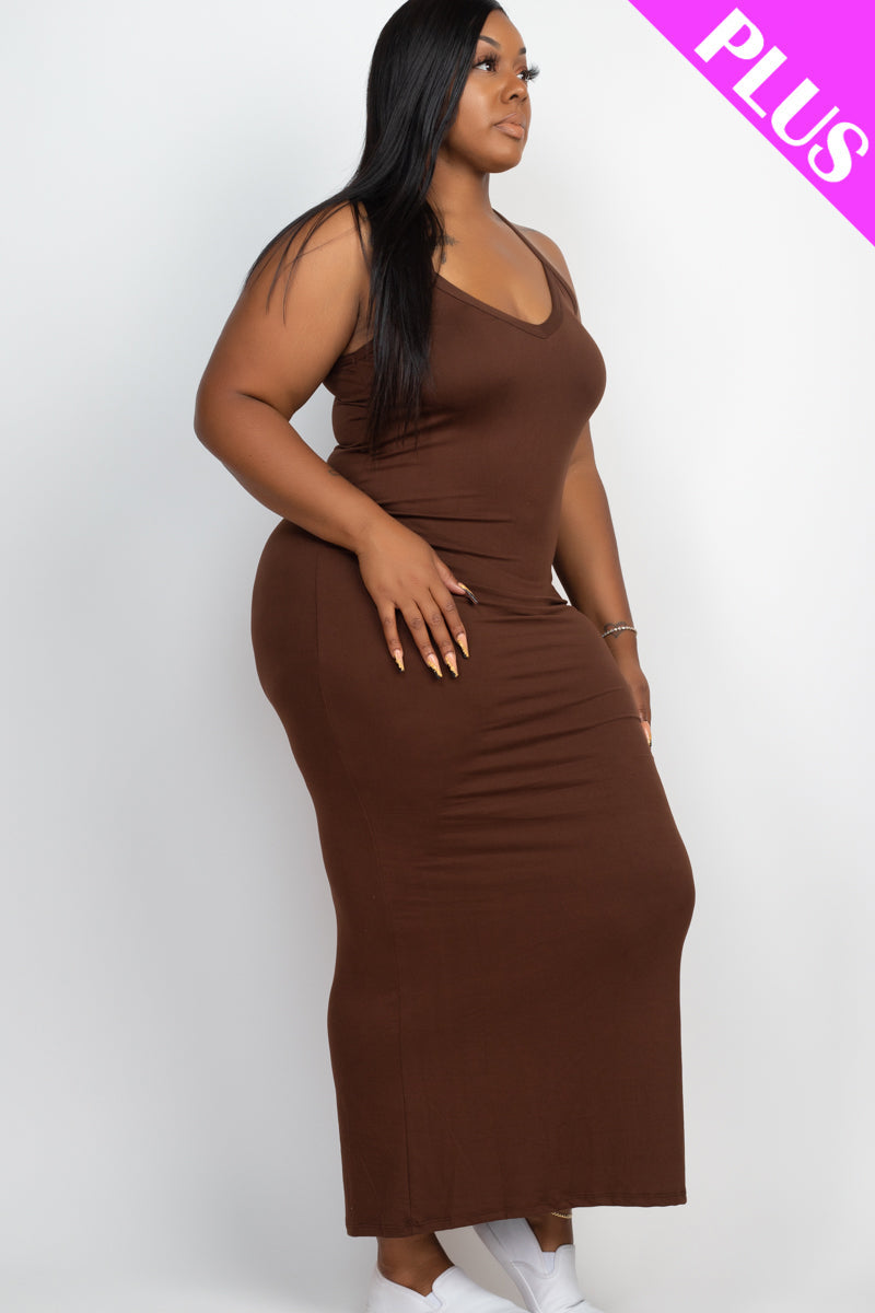 Plus Size Racer Back Maxi Dress (CAPELLA) - Capella Apparel