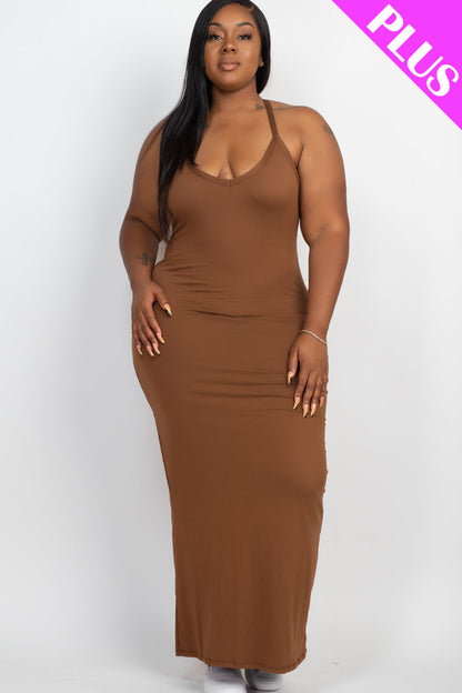 Plus Size Racer Back Maxi Dress (CAPELLA) - Capella Apparel