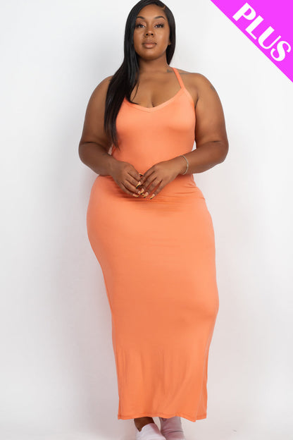 Plus Size Racer Back Maxi Dress (CAPELLA) - Capella Apparel