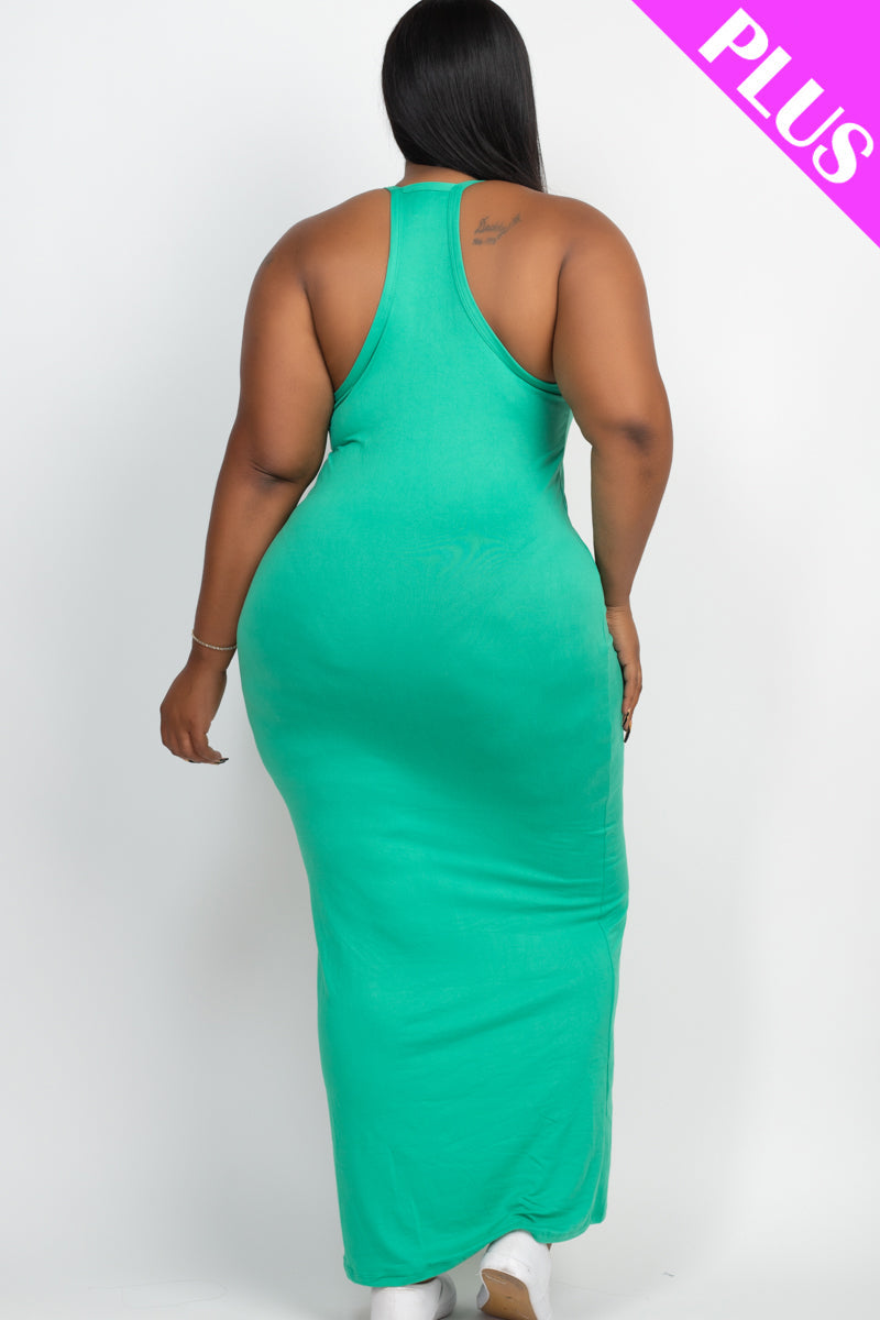 Plus Size Racer Back Maxi Dress (CAPELLA) - Capella Apparel