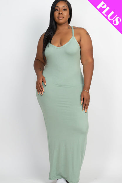 Plus Size Racer Back Maxi Dress (CAPELLA) - Capella Apparel