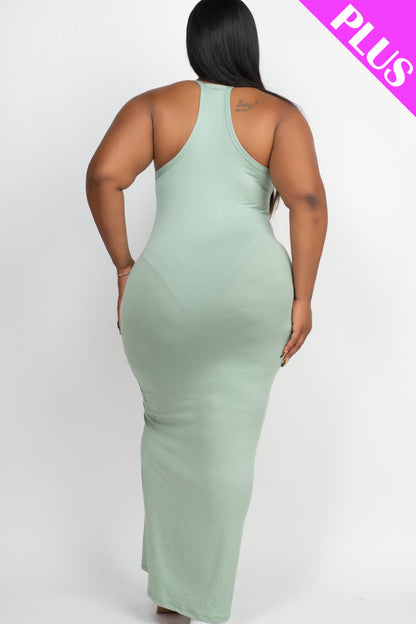 Plus Size Racer Back Maxi Dress (CAPELLA) - Capella Apparel