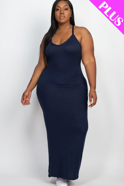 Plus Size Racer Back Maxi Dress (CAPELLA) - Capella Apparel