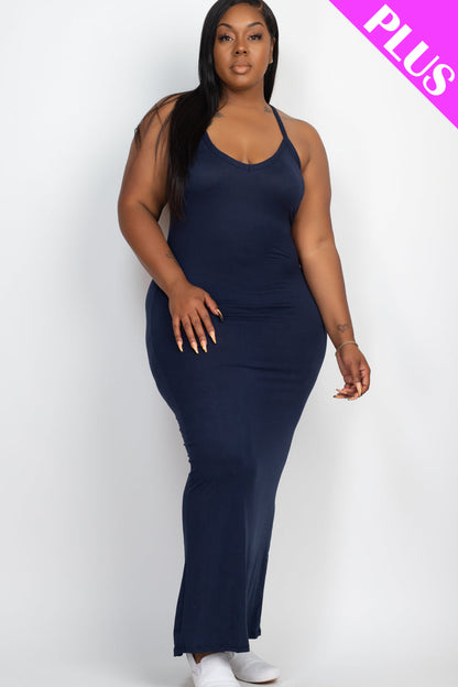 Plus Size Racer Back Maxi Dress (CAPELLA) - Capella Apparel