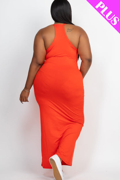 Plus Size Racer Back Maxi Dress (CAPELLA) - Capella Apparel