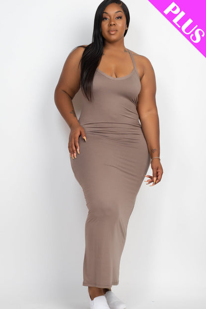 Plus Size Racer Back Maxi Dress (CAPELLA) - Capella Apparel