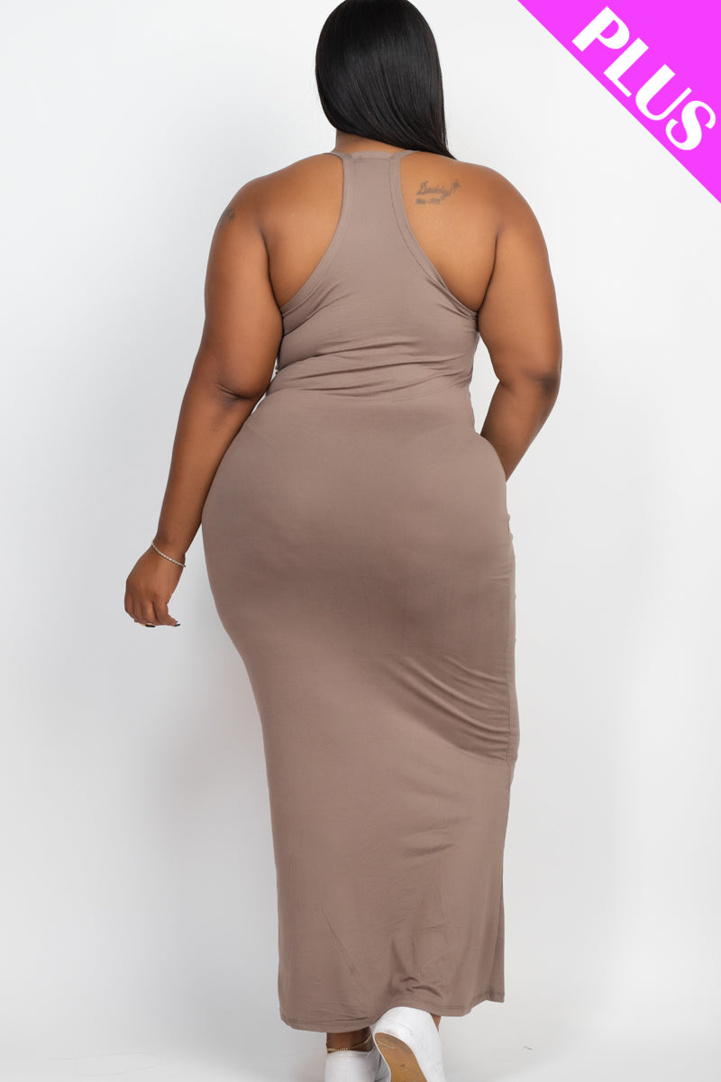 Plus Size Racer Back Maxi Dress (CAPELLA) - Capella Apparel