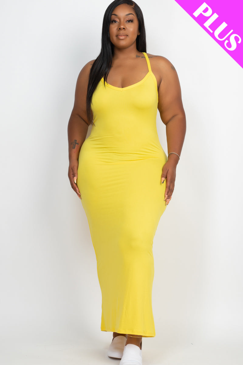 Plus Size Racer Back Maxi Dress (CAPELLA) - Capella Apparel