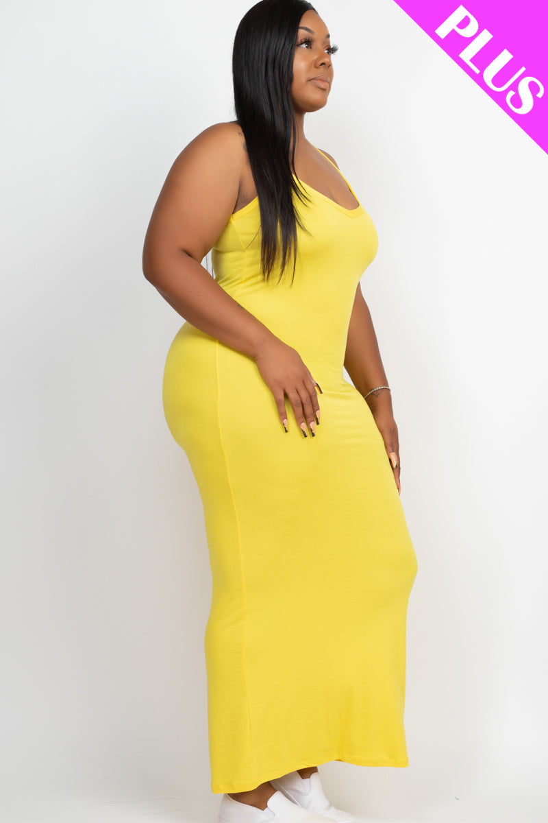 Plus Size Racer Back Maxi Dress (CAPELLA) - Capella Apparel