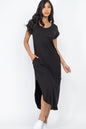 Cap Sleeve V Neck Maxi Dress - Wholesale Capella Apparel