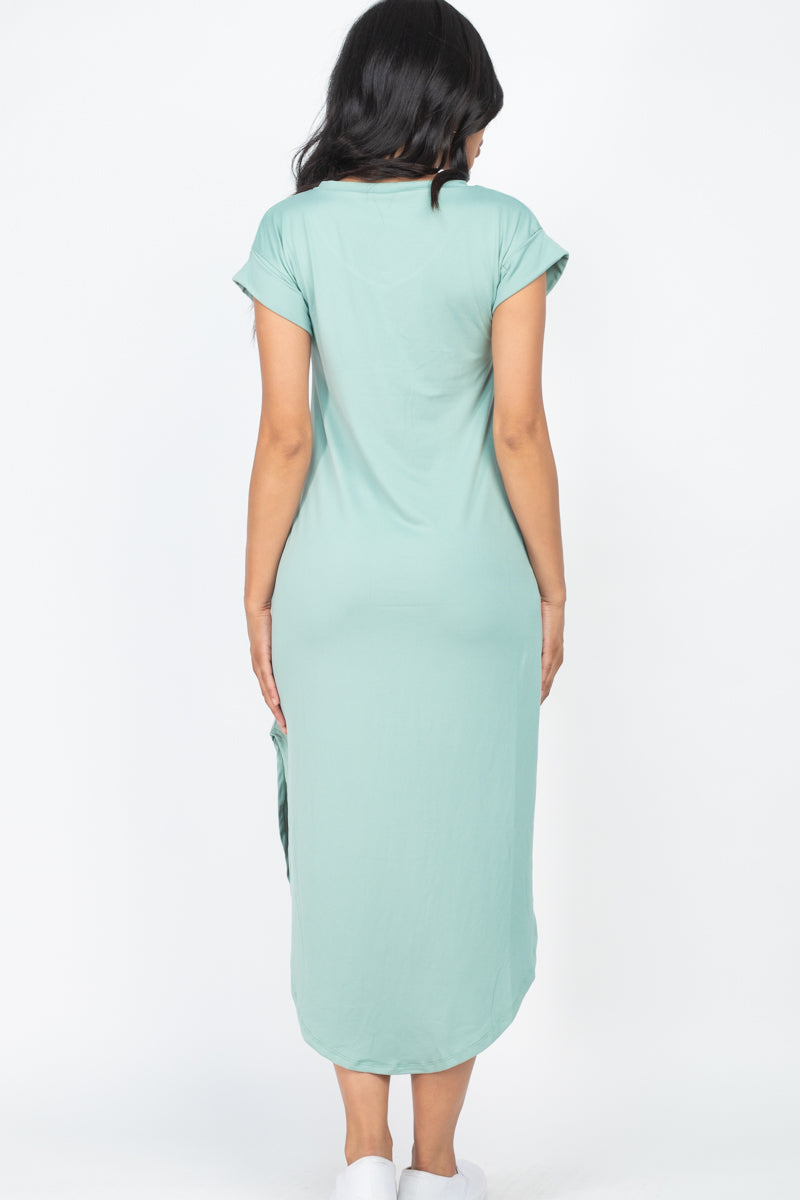 Cap Sleeve V Neck Maxi Dress - Wholesale Capella Apparel