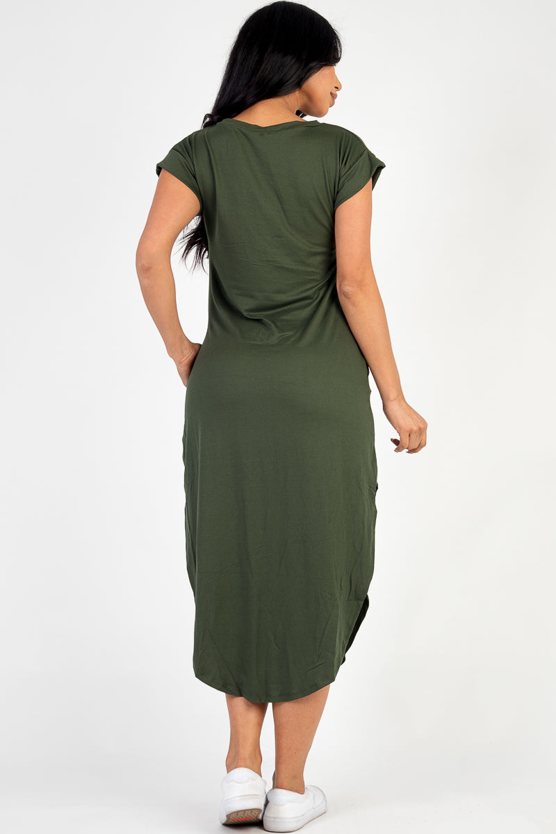 Cap Sleeve V Neck Maxi Dress - Wholesale Capella Apparel