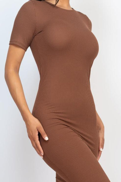 Ribbed Bodycon Midi Dress - Wholesale Capella Apparel