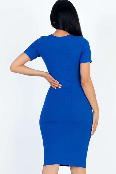 Ribbed Bodycon Midi Dress - Wholesale Capella Apparel