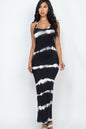 Stripe Tie-Dye Printed Maxi Dress - Wholesale Capella Apparel