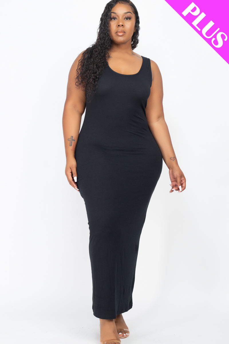 Plus Size Solid Basic Maxi Dress - Wholesale Capella Apparel