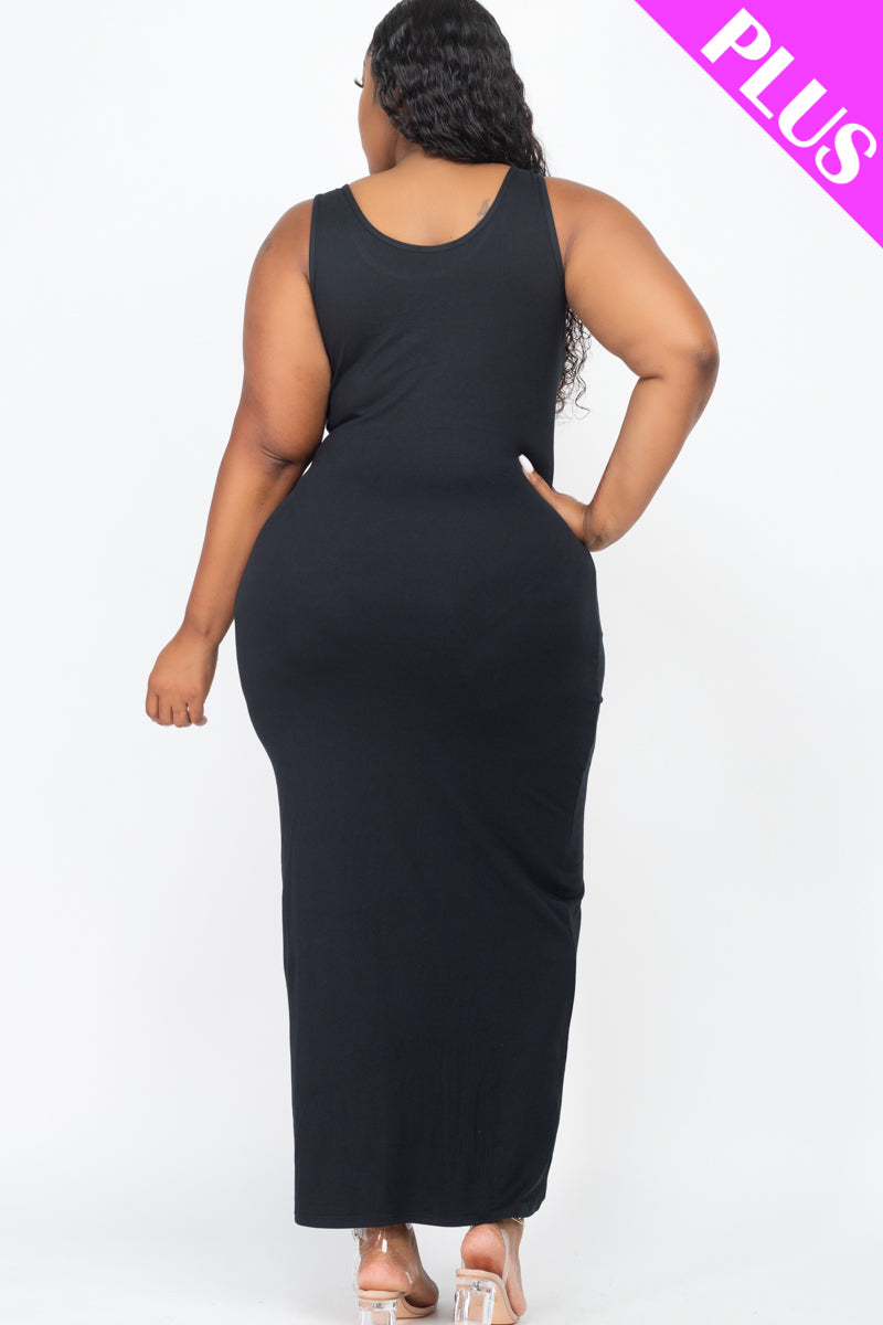 Plus Size Solid Basic Maxi Dress - Wholesale Capella Apparel