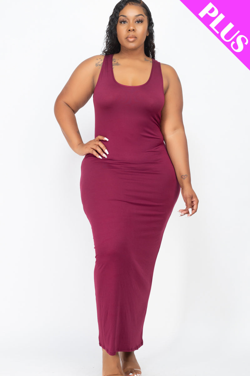 Plus Size Solid Basic Maxi Dress - Wholesale Capella Apparel