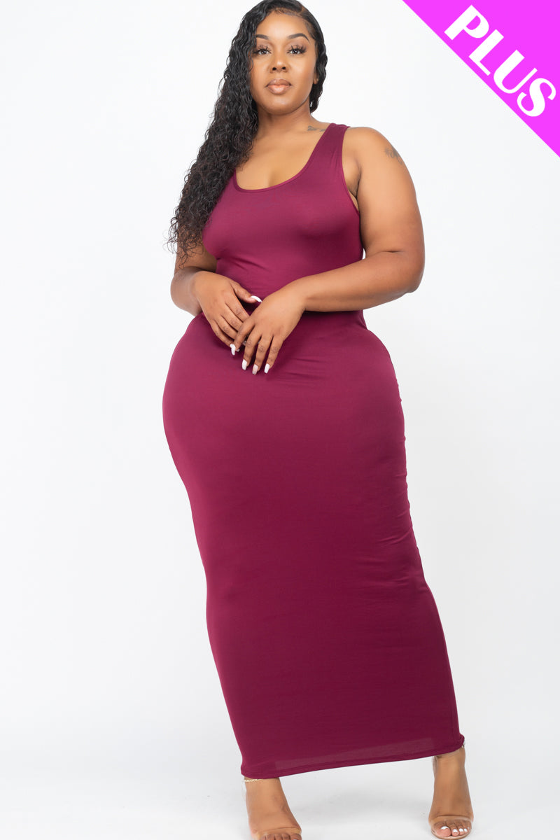 Plus Size Solid Basic Maxi Dress - Wholesale Capella Apparel