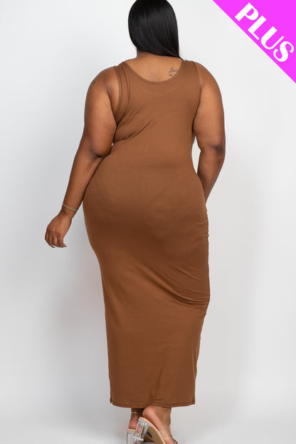 Plus Size Solid Basic Maxi Dress - Wholesale Capella Apparel