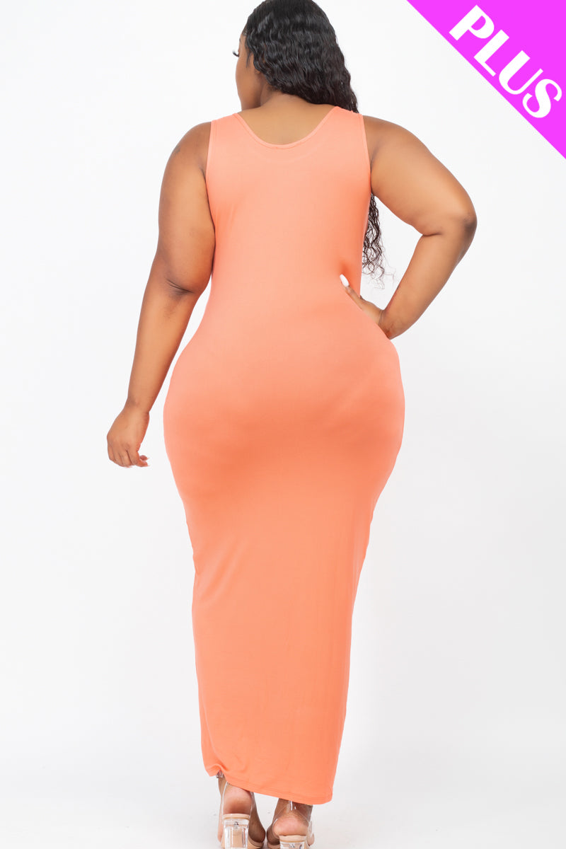 Plus Size Solid Basic Maxi Dress - Wholesale Capella Apparel