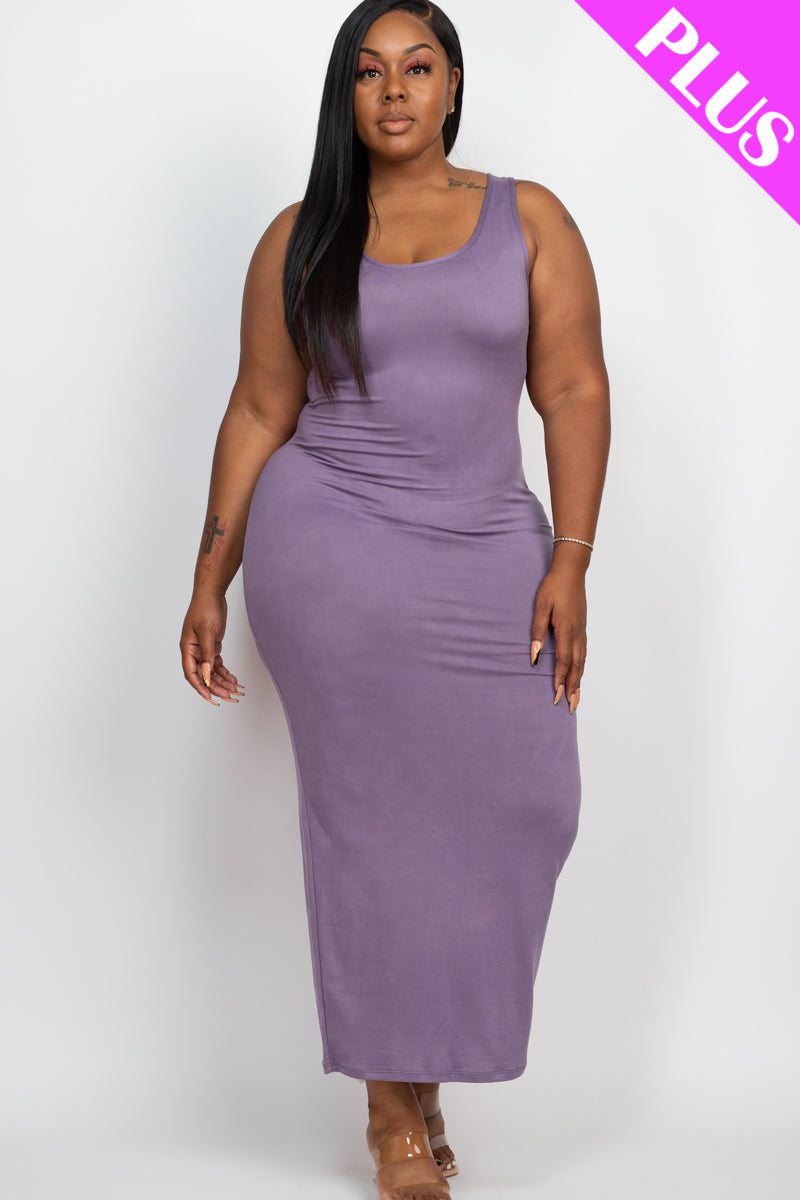 Plus Size Solid Basic Maxi Dress - Wholesale Capella Apparel