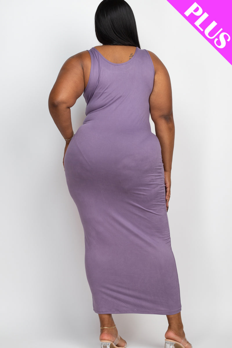 Plus Size Solid Basic Maxi Dress - Wholesale Capella Apparel