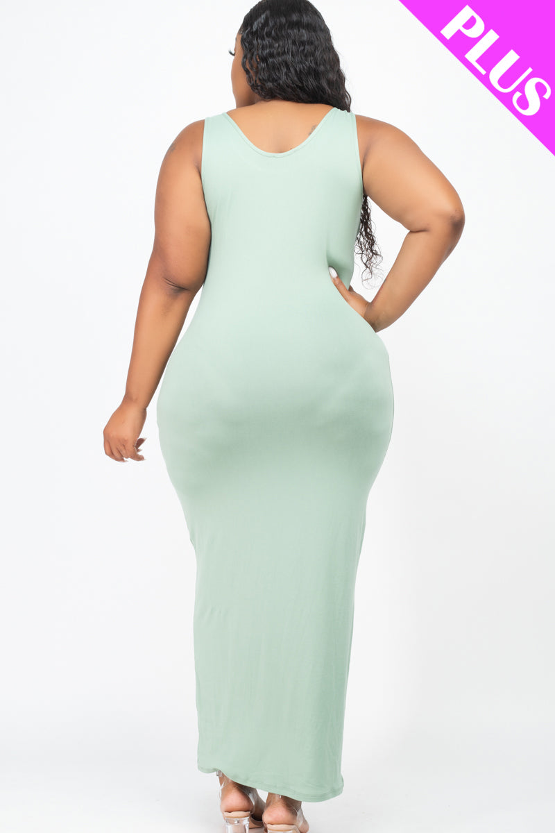 Plus Size Solid Basic Maxi Dress - Wholesale Capella Apparel