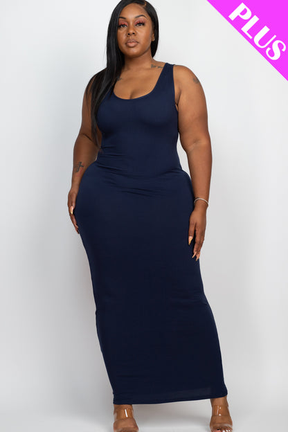 Plus Size Solid Basic Maxi Dress - Wholesale Capella Apparel