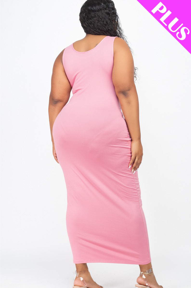 Plus Size Solid Basic Maxi Dress - Wholesale Capella Apparel