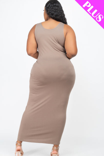 Plus Size Solid Basic Maxi Dress - Wholesale Capella Apparel