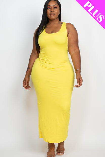 Plus Size Solid Basic Maxi Dress - Wholesale Capella Apparel