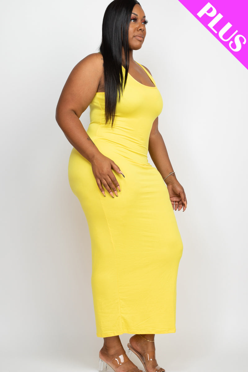 Plus Size Solid Basic Maxi Dress - Wholesale Capella Apparel